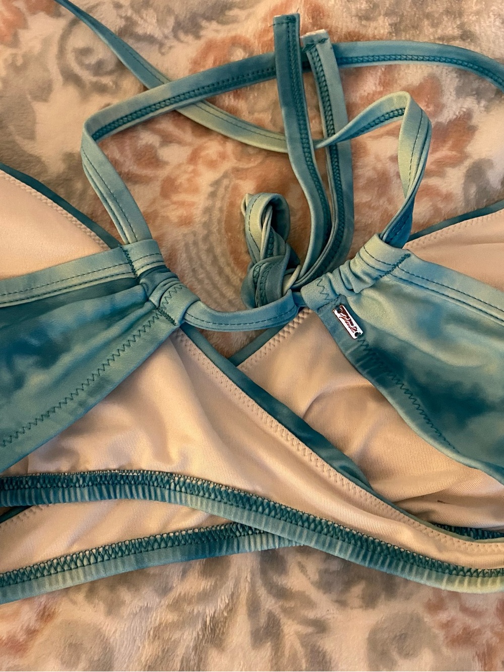 Blue Tie-Dye Bikini Set Medium - Picture 3 of 6